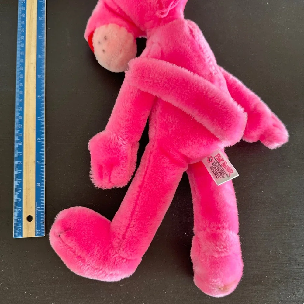 Vintage 1987 Pink Panther Plush Mighty Star 12 Inch Stuffed Animal Toy Korea